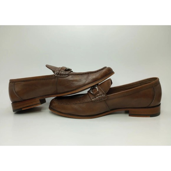 Aston Grey (Ashley) Mens Size 8.5 Brown Leather Style #101076 Loafer - Picture 8 of 11